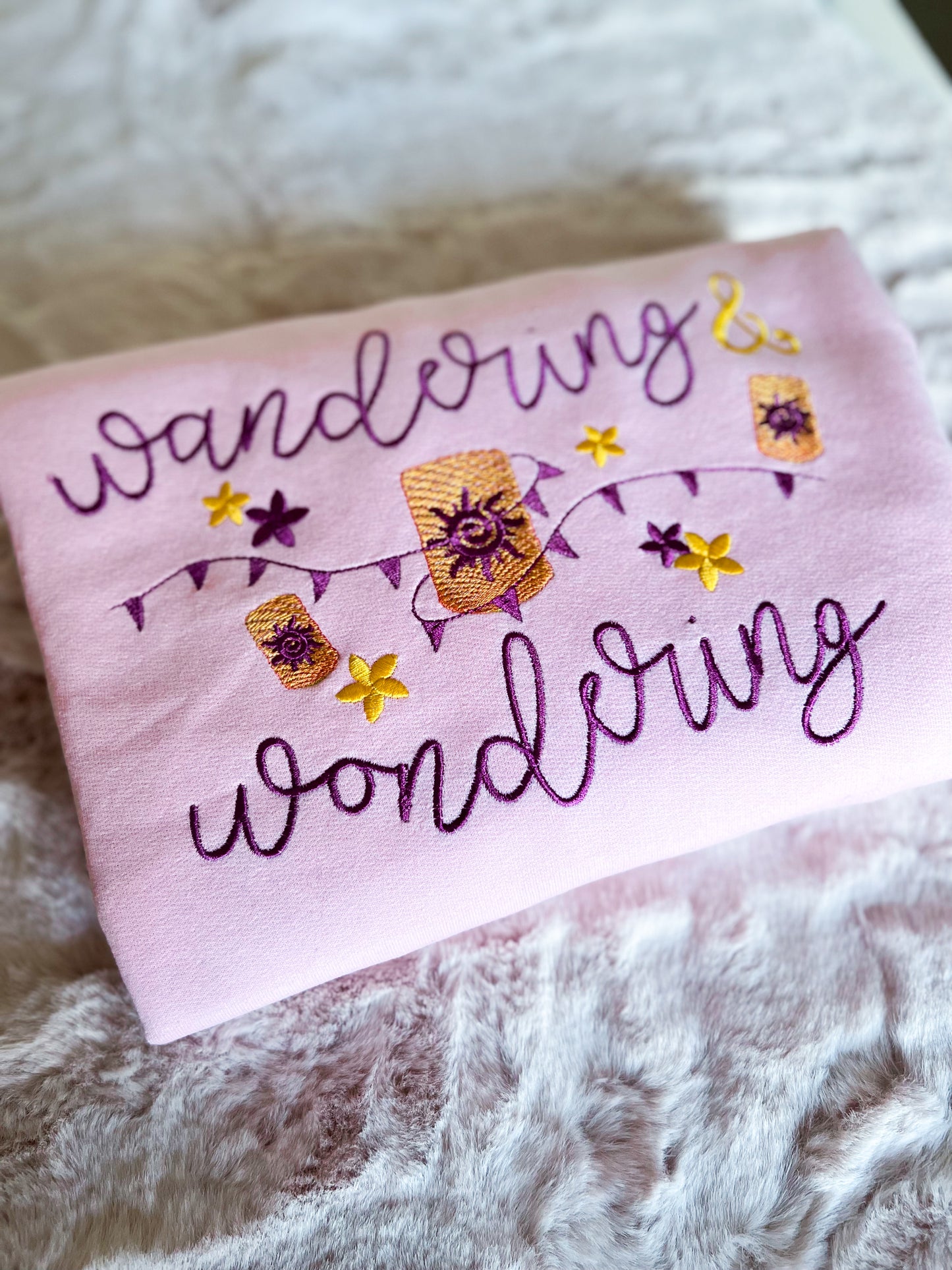 Wandering and Wondering Sweater White or Pink