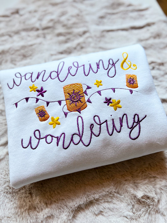 Wandering and Wondering Sweater White or Pink